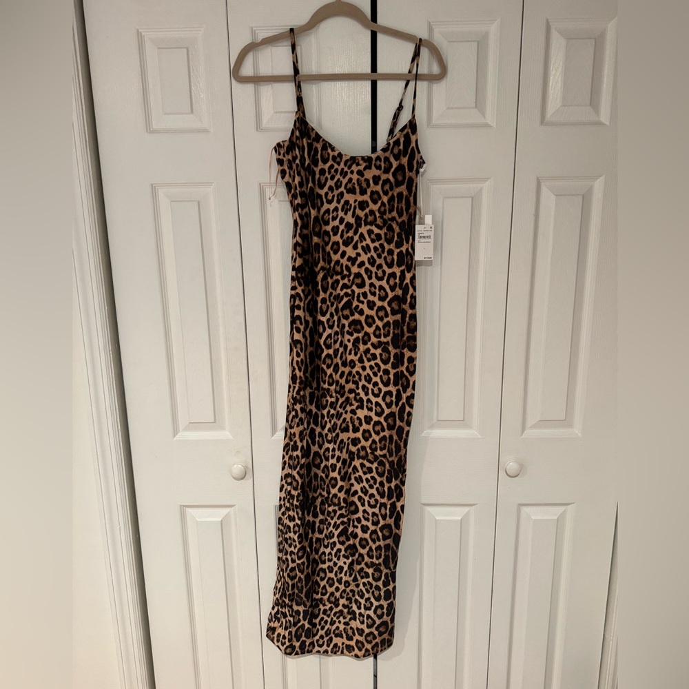 Good American Leopard-Print Maxi Dress